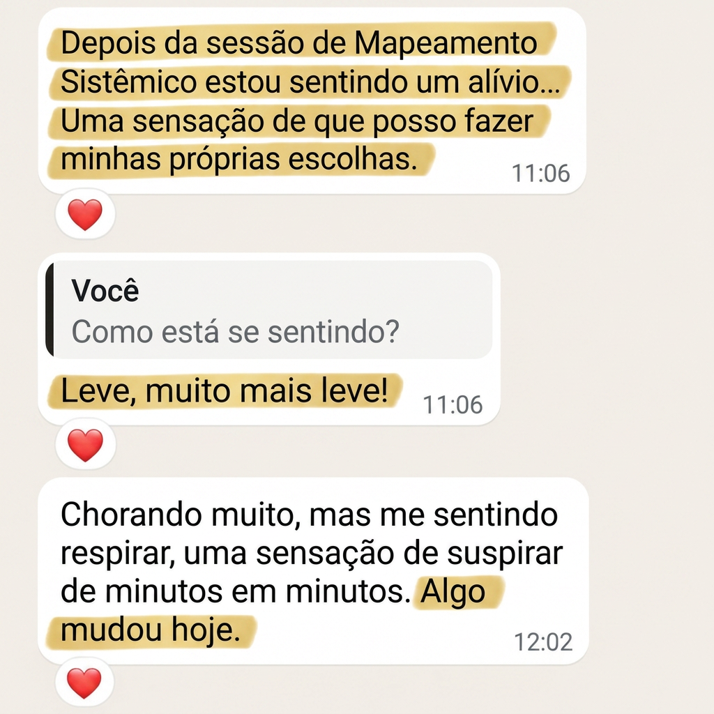 Print de depoimento real enviado por WhatsApp