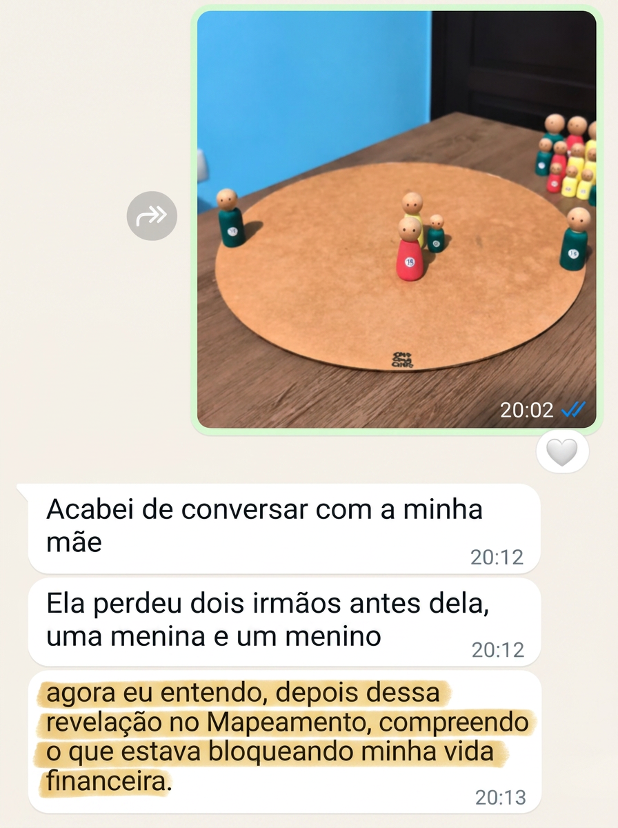Print de depoimento real enviado por WhatsApp